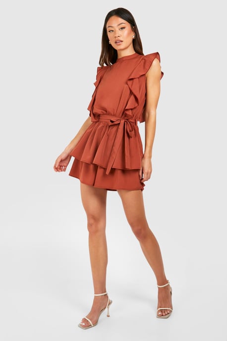 Tall Woven Ruffle Flippy Playsuit - Image 3