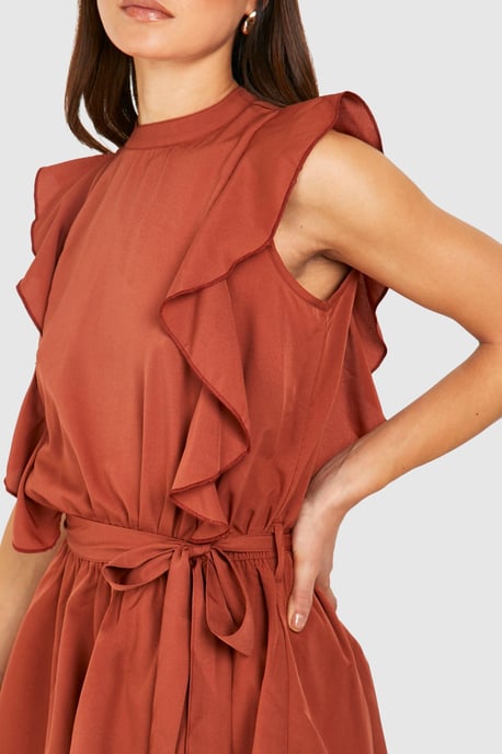 Tall Woven Ruffle Flippy Playsuit - Image 4