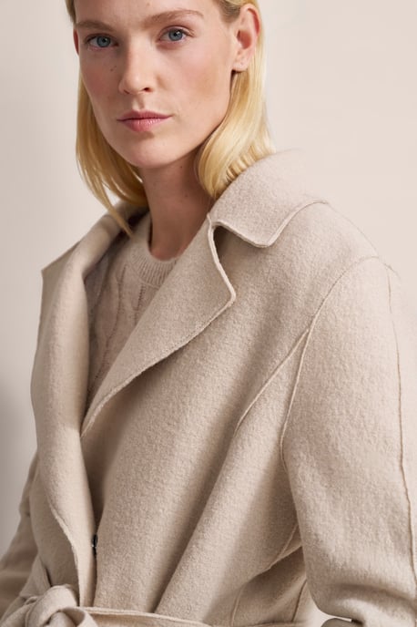 Bugatti Damen Wollen trenchcoat met reverskraag - Image 5