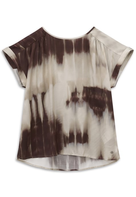 Bugatti Damen Blouse met korte mouwen en grafische print van viscose - Image 3