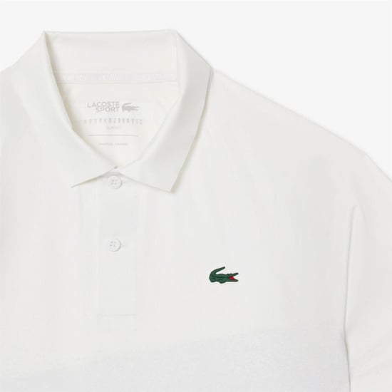 Men's Lacoste Djokovic On Court Polo Shirt in White - Image 6