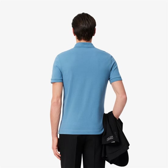 Men's Lacoste Fit Paris Stretch Piqu¿ Polo Shirt in Blue - Image 3