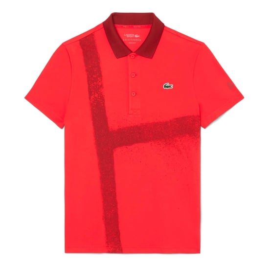 Men's Lacoste Djokovic Polo Shirt in Red - Image 1