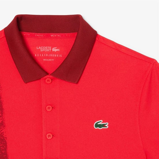 Men's Lacoste Djokovic Polo Shirt in Red - Image 5