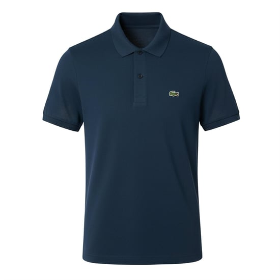 Men's Lacoste Fit L.12.12 Pique Polo Shirt in Blue - Image 1