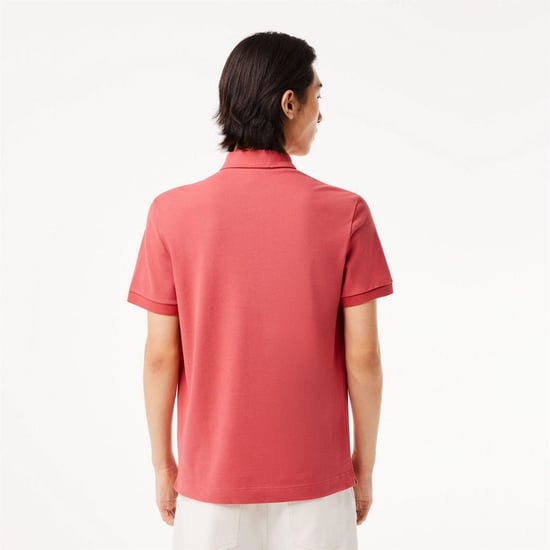 Men's Lacoste Fit Paris Stretch Piqu¿ Polo Shirt in Red - Image 2