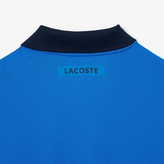 Men's Lacoste Djokovic Polo Shirt in Blue - Image 3