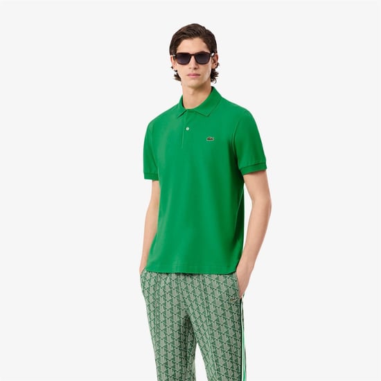 Men's Lacoste Light Polo Shirt in Green - Image 3