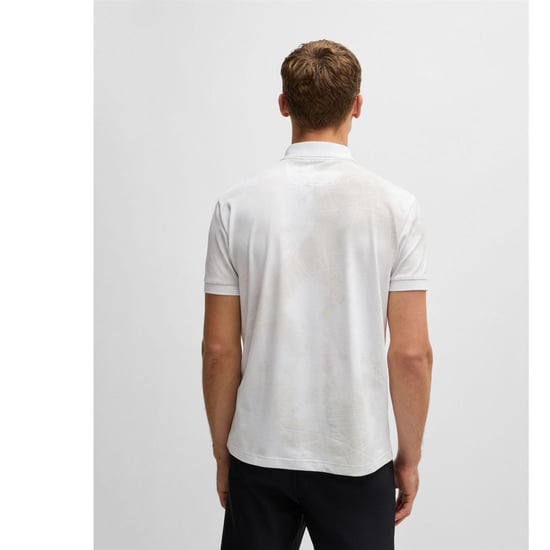 Men's Boss 3 Polo Shirt in White - Image 2