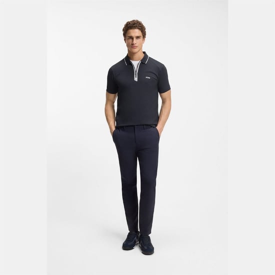 Men's Boss Polo Shirt in Dark Blue - Image 4
