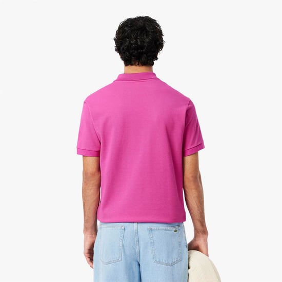 Men's Lacoste Fit L.12.12 Original Polo Shirt in Pink - Image 4