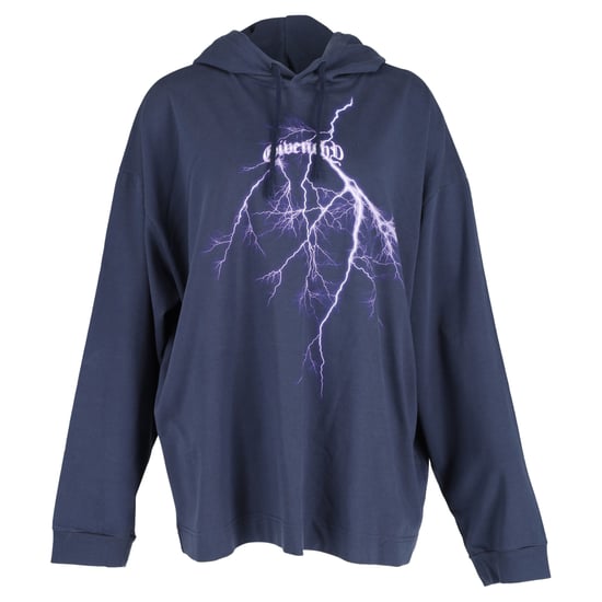 Givenchy Lightning Gedrukt Trekkoord Hoodie In Diepblauwe Katoen - Image 1