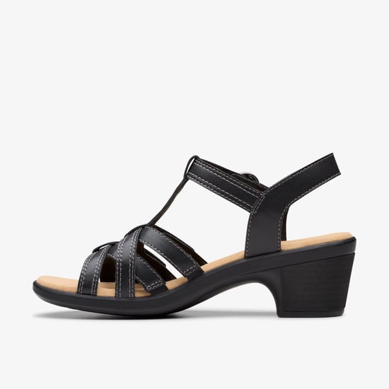 Emily2 Roze Zwarte Leren Sandalen - Image 3