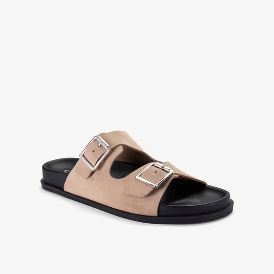 Zarlea Buckle Sand Suede Sandals - Image 4