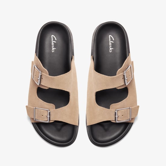 Zarlea Buckle Sand Suede Sandals - Image 6