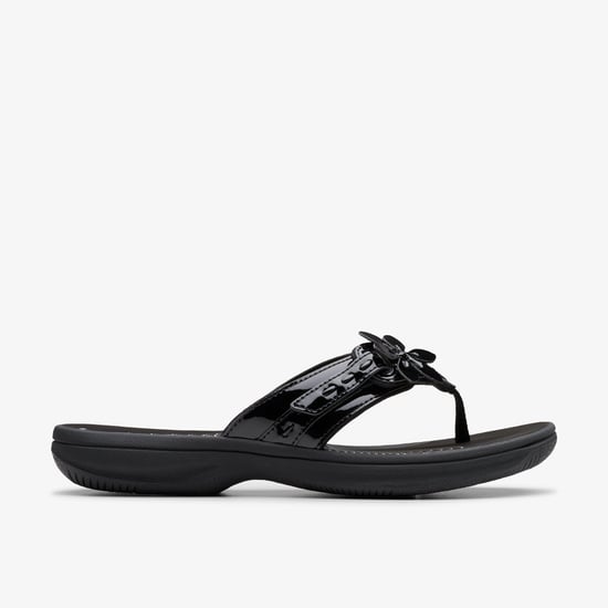 Brinkley Opal Black Pat Sandals - Image 1