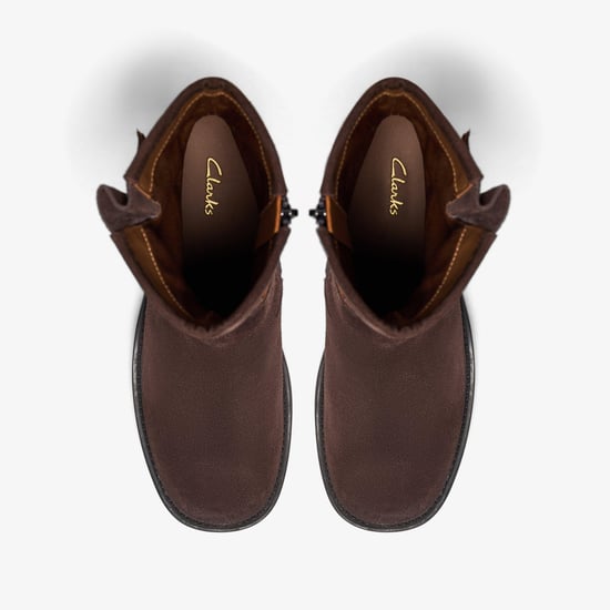 Chai Charm Dark Brown Suede Boots - Image 6