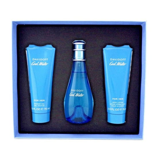 Davidoff Cool Water Gift Set (Eau De Toilette 100ml + Shower Gel 75ml + Body Lotion 75ml) - Image 1