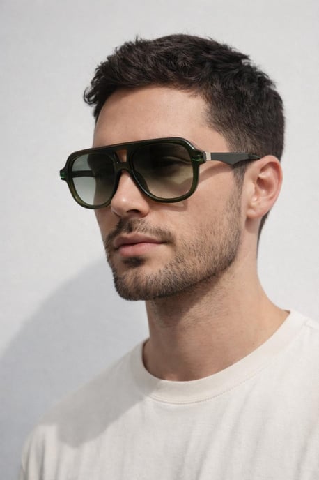 Bold Navigator Sunglasses in Green - Image 3
