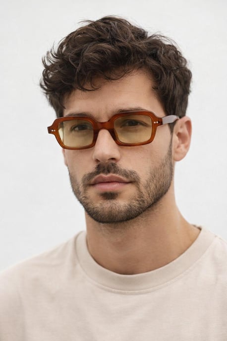 Bold Square Sunglasses In Brown - Image 2