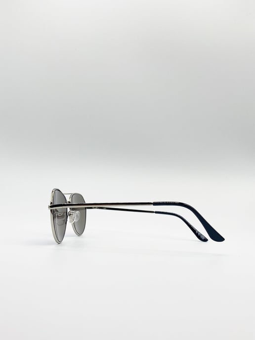 Aviator Sunglasses With Blue Mirror Lenses - Image 5