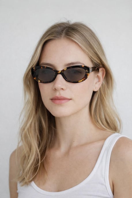 Bow Side Detail Sunglasses In Tortoiseshell - Removeable Bow - Image 2