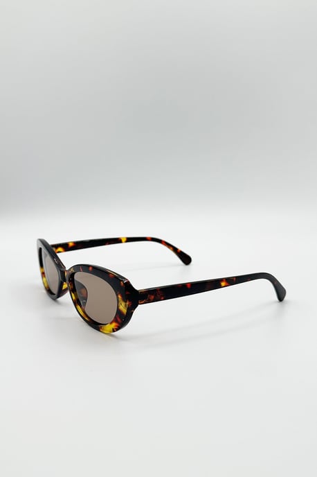Bow Side Detail Sunglasses In Tortoiseshell - Removeable Bow - Image 6