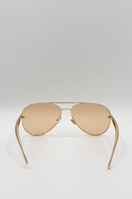 Metal Aviator Sunglasses With Chunky Arm - Image 5