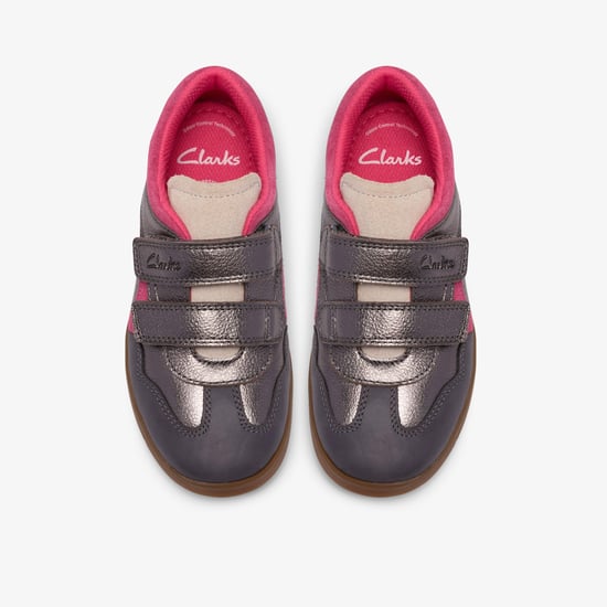 Disco Vibe K. Pewter Leather Trainers - Image 6