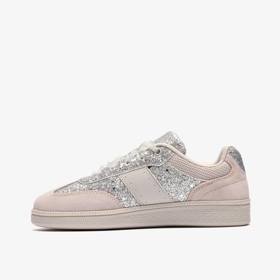 CypressLace O. Silver Metallic Trainers - Image 2