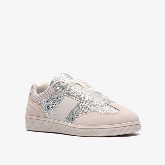 CypressLace O. Silver Metallic Trainers - Image 4
