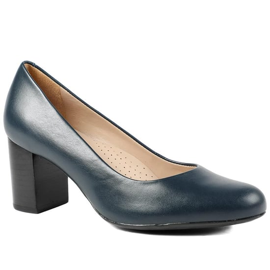 Jones Bootmaker Xantara Leather Block Heel Court Shoes - Image 1