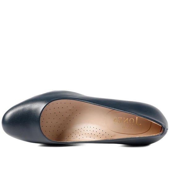 Jones Bootmaker Xantara Leather Block Heel Court Shoes - Image 4