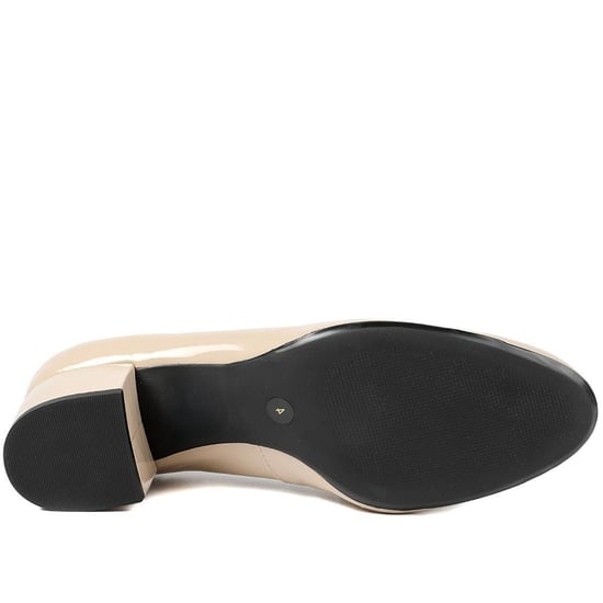 Jones Bootmaker Zakynthos Leather Block Heel Court Shoes - Image 5