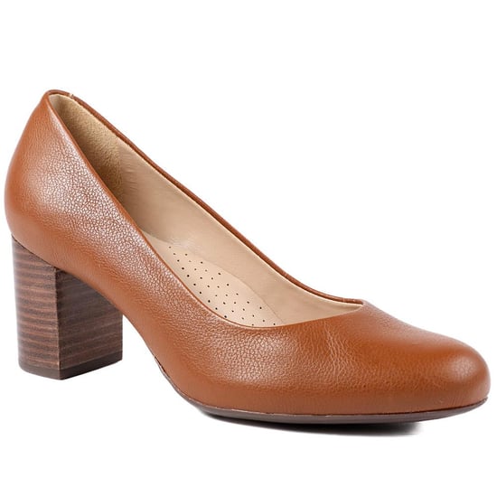 Jones Bootmaker Xantara Leather Block Heel Court Shoes - Image 1