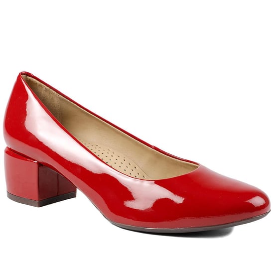 Jones Bootmaker Zakynthos Leather Block Heel Court Shoes - Image 1