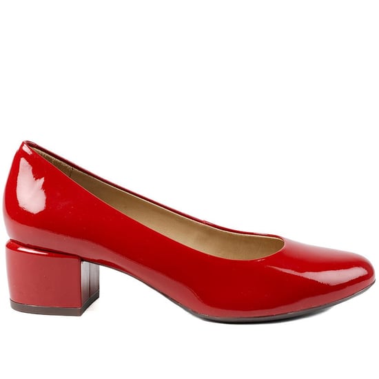 Jones Bootmaker Zakynthos Leather Block Heel Court Shoes - Image 2
