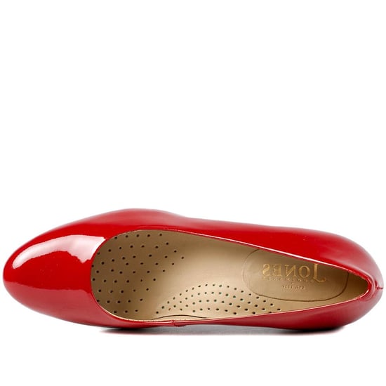 Jones Bootmaker Zakynthos Leather Block Heel Court Shoes - Image 4