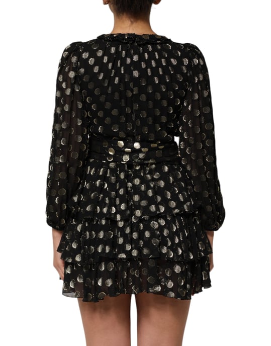 Gestreepte Mini Jurk met Ronde Vlekken - Image 3