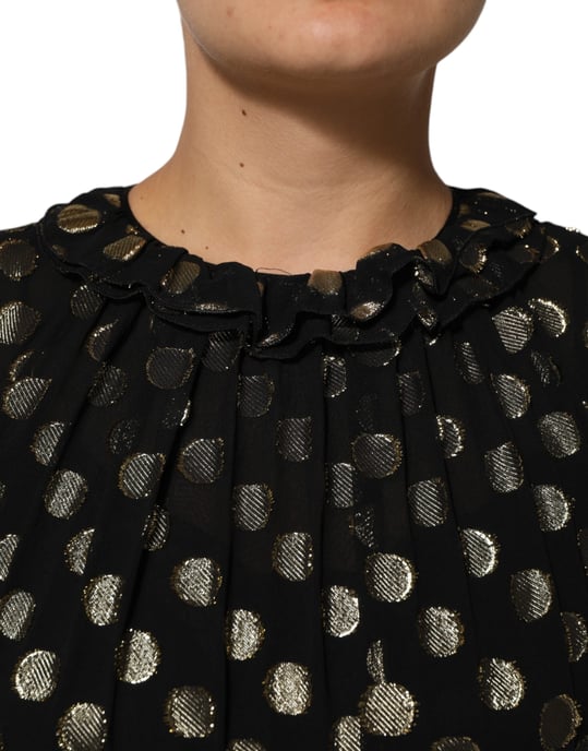 Gestreepte Mini Jurk met Ronde Vlekken - Image 4