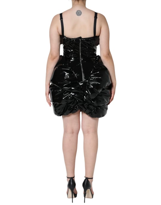 Patente Minidress Met Opgezette Mouwen - Image 4