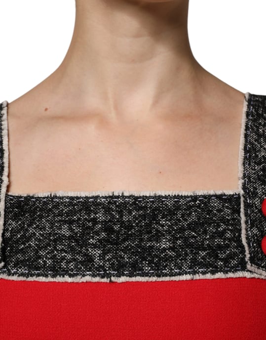 Tweed Trim A-lijn Mini Jurk - Image 4