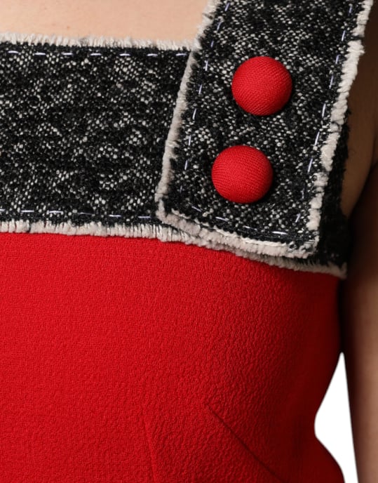 Tweed Trim A-lijn Mini Jurk - Image 5