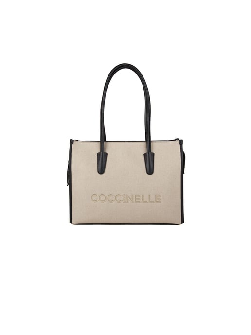 Coccinelle Myrtha26 Canvas Handbag Canvas Fabr./Grained Leather - Image 1