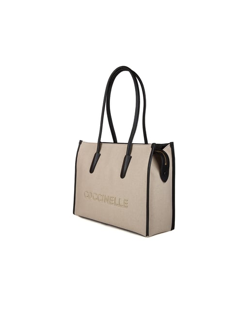 Coccinelle Myrtha26 Canvas Handbag Canvas Fabr./Grained Leather - Image 2