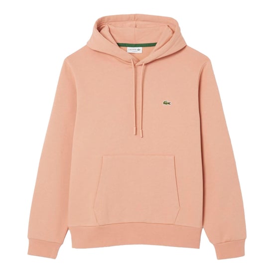 Men's Lacoste Cotton Fleece Hoodie in Orange - Image 1