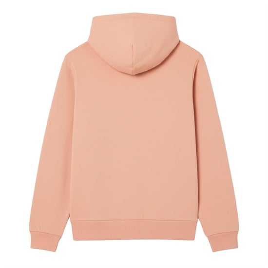 Men's Lacoste Cotton Fleece Hoodie in Orange - Image 2
