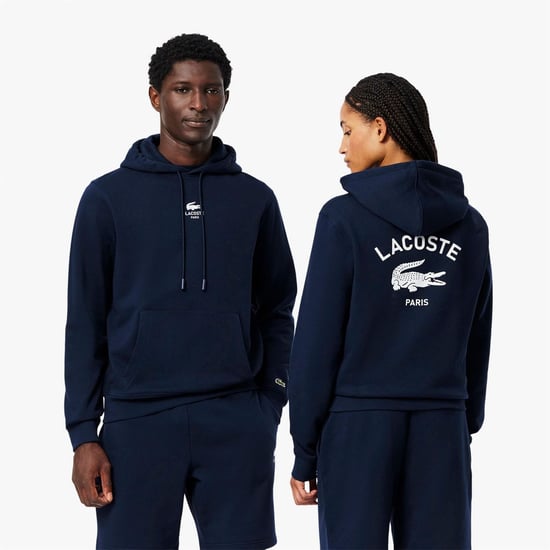 Men's Lacoste Hoodie in Blue - Image 3