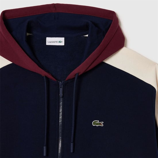 Men's Lacoste Zip Hoodie in Navy - Image 3