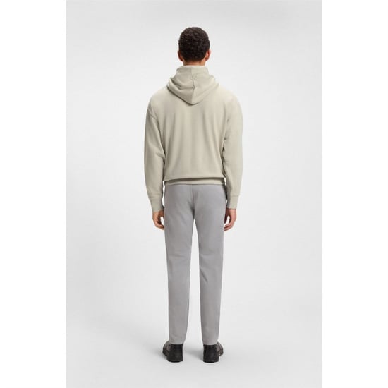 Men's Boss Contrast Logo Hoodie in Beige - Image 3